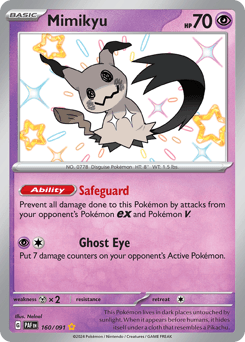 Mimikyu Paldean Fates card