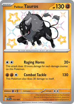 Paldean Tauros Paldean Fates card