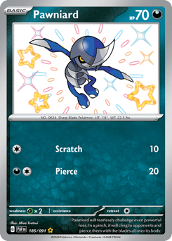 Pawniard Paldean Fates card