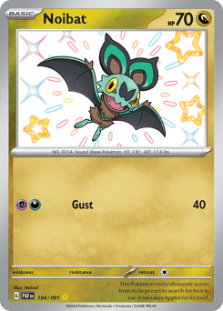 Noibat Paldean Fates card