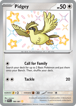 Pidgey Paldean Fates card