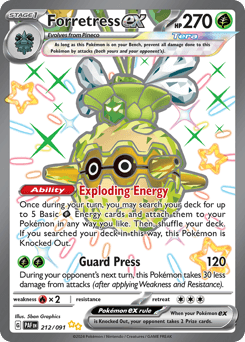 Forretress ex Paldean Fates card