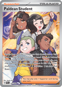 Paldean Student Paldean Fates card