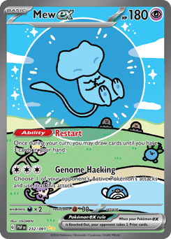 Mew ex Paldean Fates card