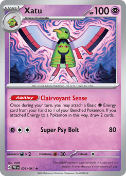 2024 Paldean Fates Xatu #26