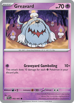 Greavard Paldean Fates card