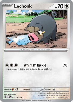 Lechonk Paldean Fates card