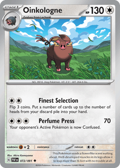 Oinkologne Paldean Fates card