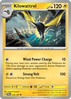 Kilowattrel Twilight Masquerade card