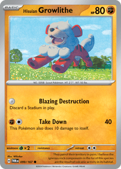 2024 Twilight Masquerade Hisuian Growlithe #99