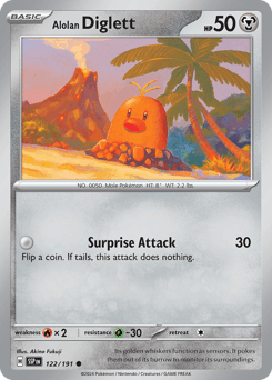 Alolan Diglett Surging Sparks card