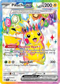 Pikachu-EX Surging Sparks card