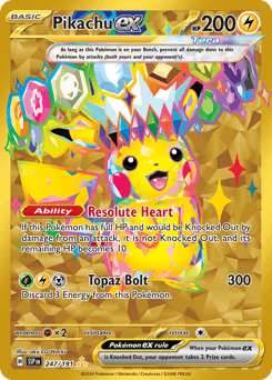 Pikachu-EX Surging Sparks card