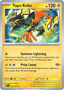 Tapu Koko Surging Sparks card