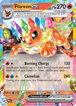 2025 Prismatic Evolutions Flareon ex #14