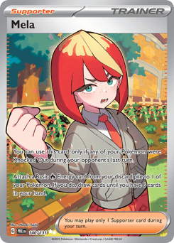 Mela Prismatic Evolutions card