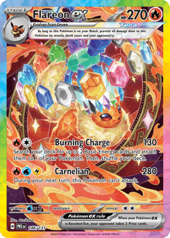 Flareon ex Prismatic Evolutions card