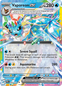 2025 Prismatic Evolutions Vaporeon ex #23