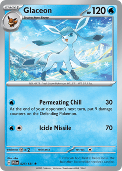 2025 Prismatic Evolutions Glaceon #25