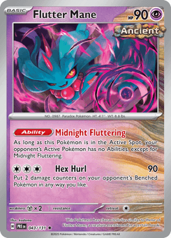 Flutter Mane Prismatic Evolutions card