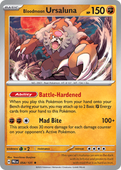 2025 Prismatic Evolutions Bloodmoon Ursaluna #54