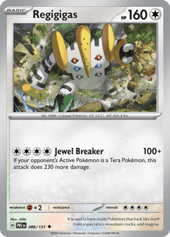 2025 Prismatic Evolutions Regigigas #86