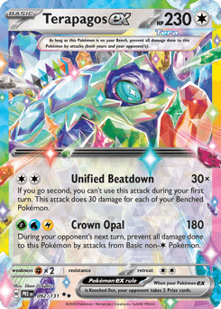 Terapagos ex Prismatic Evolutions card