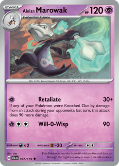 Alolan Marowak Journey Together card
