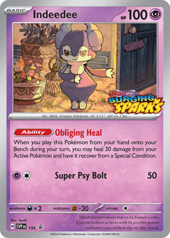 Indeedee Scarlet & Violet Black Star Promos card