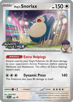 Hop's Snorlax Scarlet & Violet Promos card