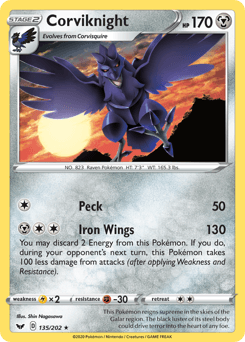 2020 Sword & Shield Corviknight #135