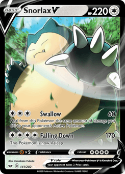 2020 Sword & Shield Snorlax V #141