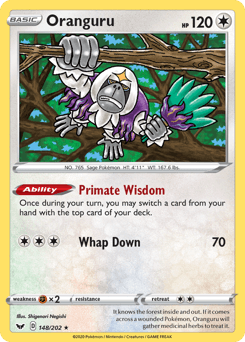 2020 Sword & Shield Oranguru #148