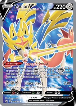 Zacian V Sword & Shield card
