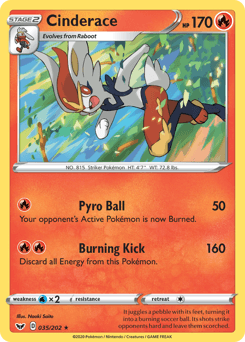 Cinderace Sword & Shield card