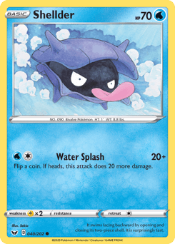 Shellder Sword & Shield card