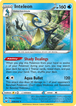 Inteleon Sword & Shield card
