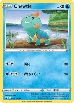 Chewtle Sword & Shield card