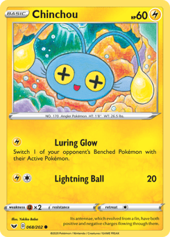 2020 Sword & Shield Chinchou #68