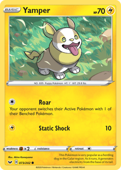 Yamper Sword & Shield card