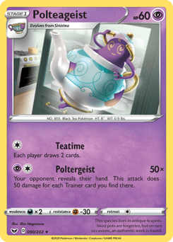 Polteageist Sword & Shield card