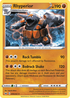 Rhyperior Sword & Shield card
