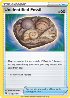 Unidentified Fossil Astral Radiance card