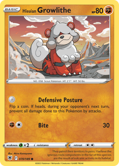 Hisuian Growlithe Astral Radiance card