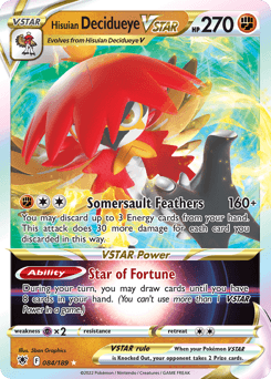 2022 Astral Radiance Hisuian Decidueye VSTAR #84