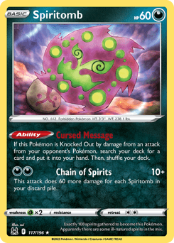 2022 Lost Origin Spiritomb #117