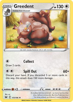 Greedent Lost Origin card