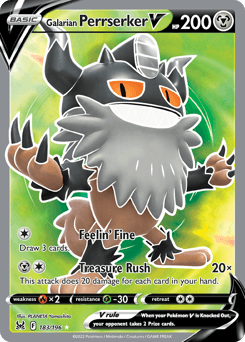 Galarian Perrserker V Lost Origin card