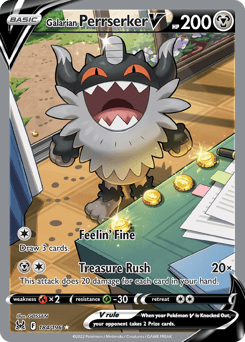 Galarian Perrserker V Lost Origin card