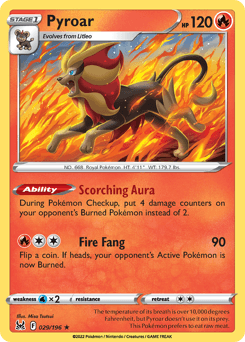Pyroar Lost Origin card